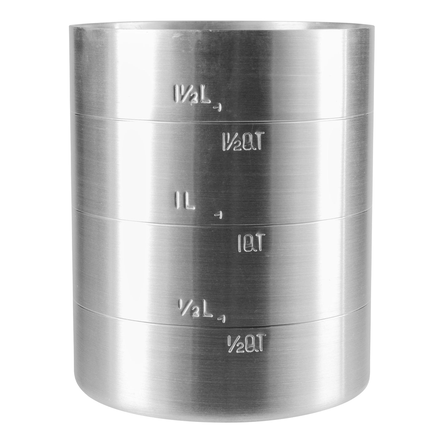 Browne Dry Ingredient Measuring Cup with Handle, 1 qt, Aluminum - 575610