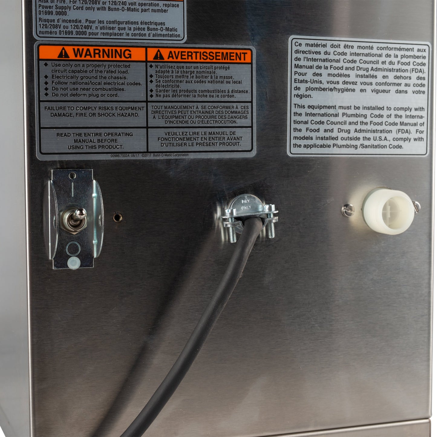 BUNN | Cafetière de la série ICB-DV Infusion, acier inoxydable, double volt