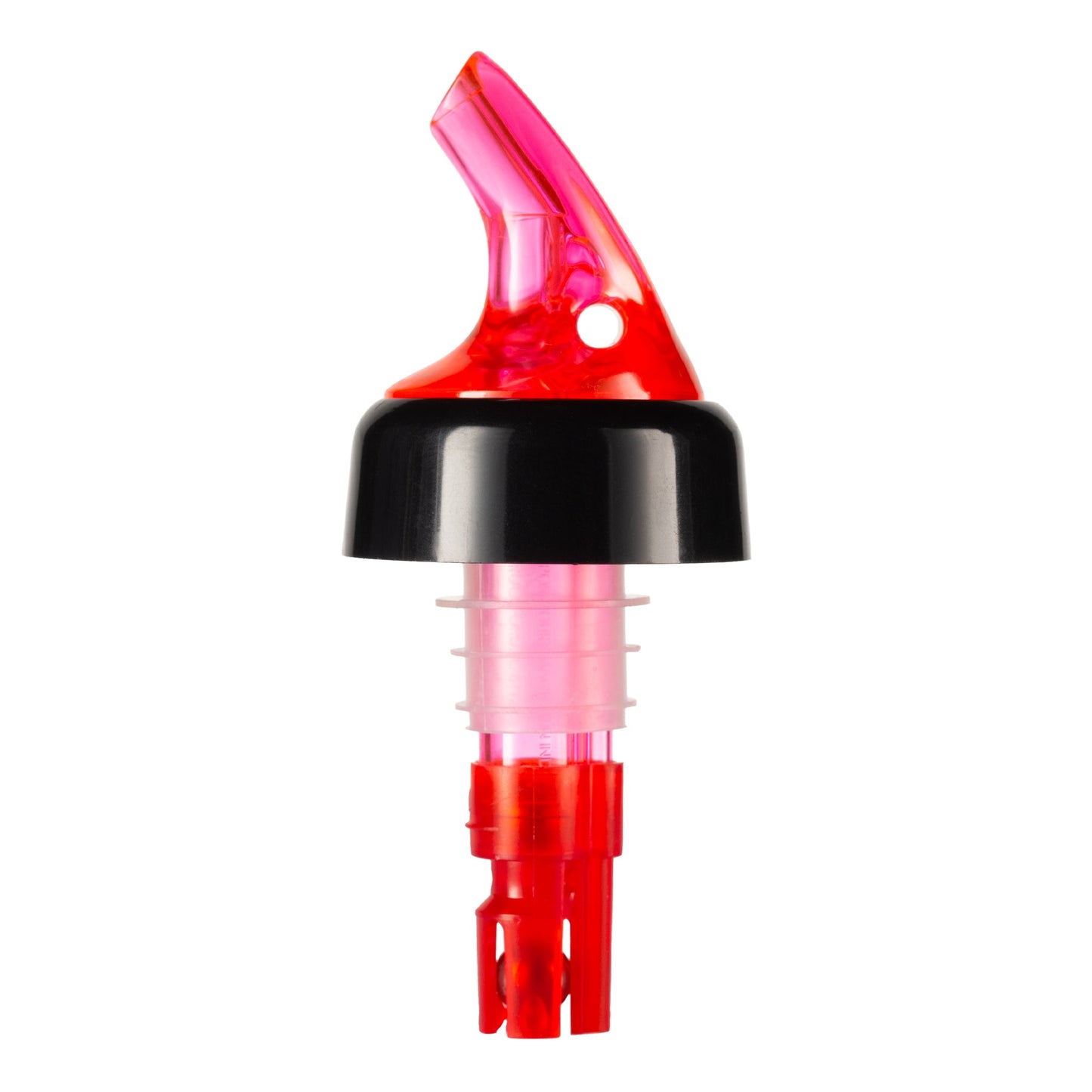 Spill-Stop Posi-Por 2000 Plastic Pourer w Black Collar, 1 oz, Red - 389-24BP