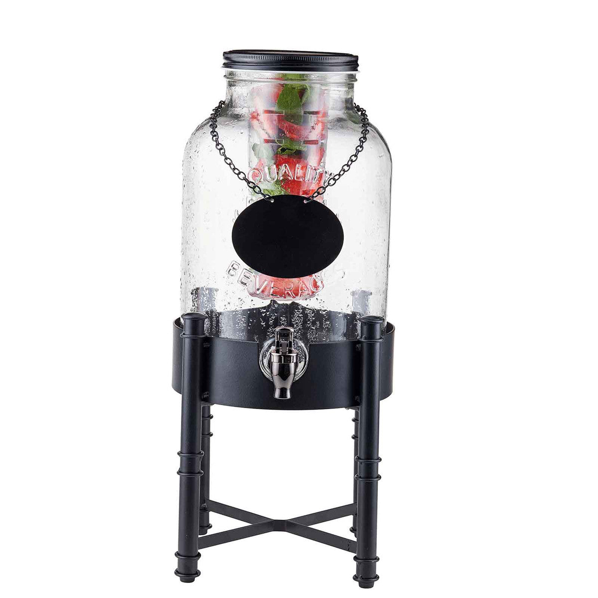 TableCraft | Support / support pour distributeur de boissons Industrial Collection, acier noir, VENTE FINALE