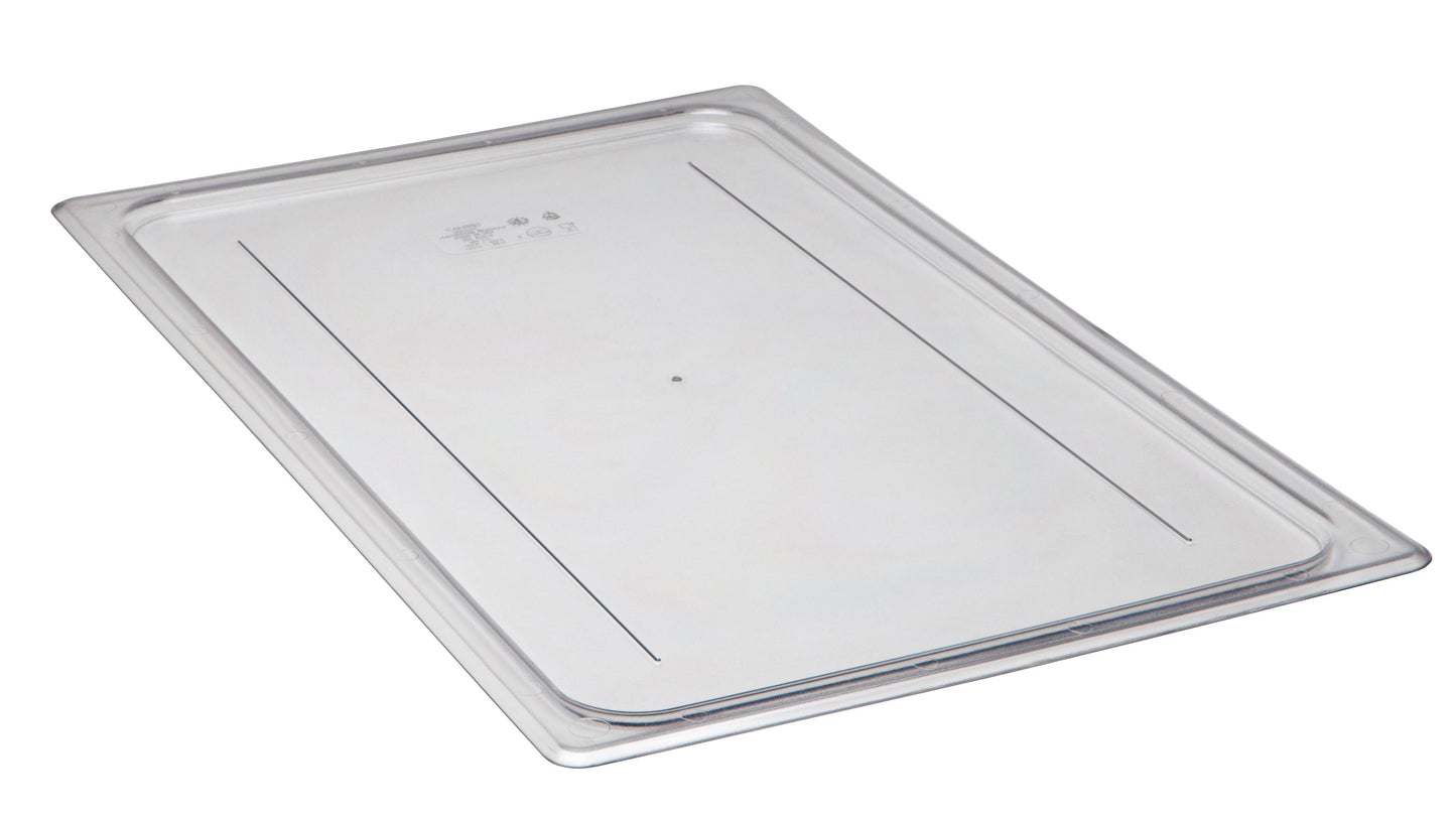 Cambro Camwear Food Pan Cover, Flat, Full Size, Clear - 10CWC135