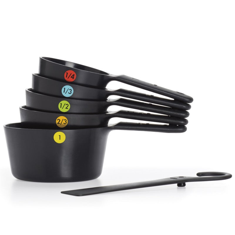 OXO Good Grips | Ensemble de 6 gobelets à mesurer, plastique noir