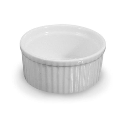 Ramequin cannelé Danesco, 283 g, porcelaine blanche