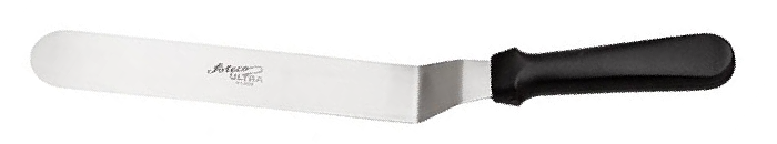 Spatule coudée Ateco, 25 cm, manche en plastique noir - 1309