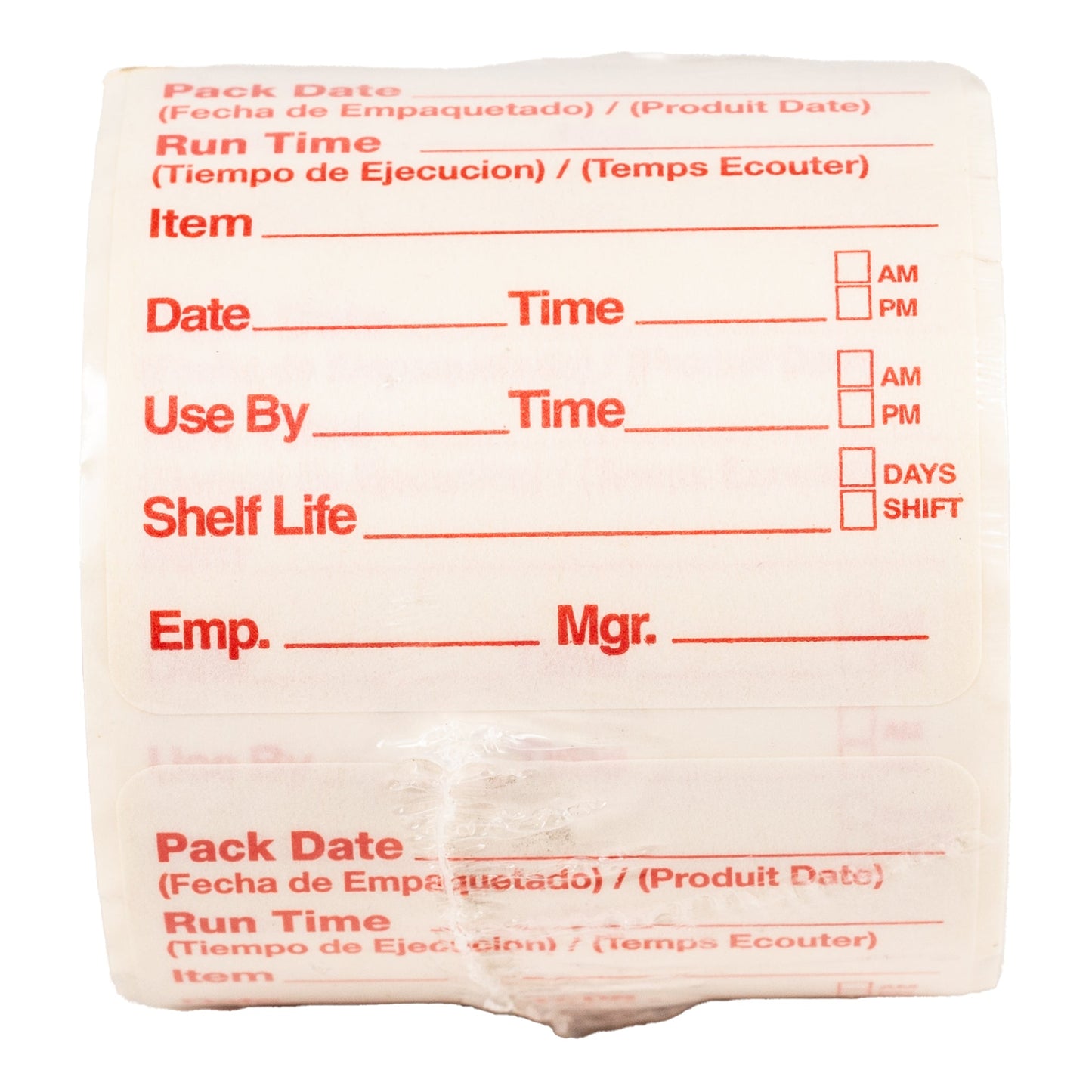 DayMark Ground Beef Only Prep Trilingual Label Paper, 2" x 2" (250-pack) - 1132089