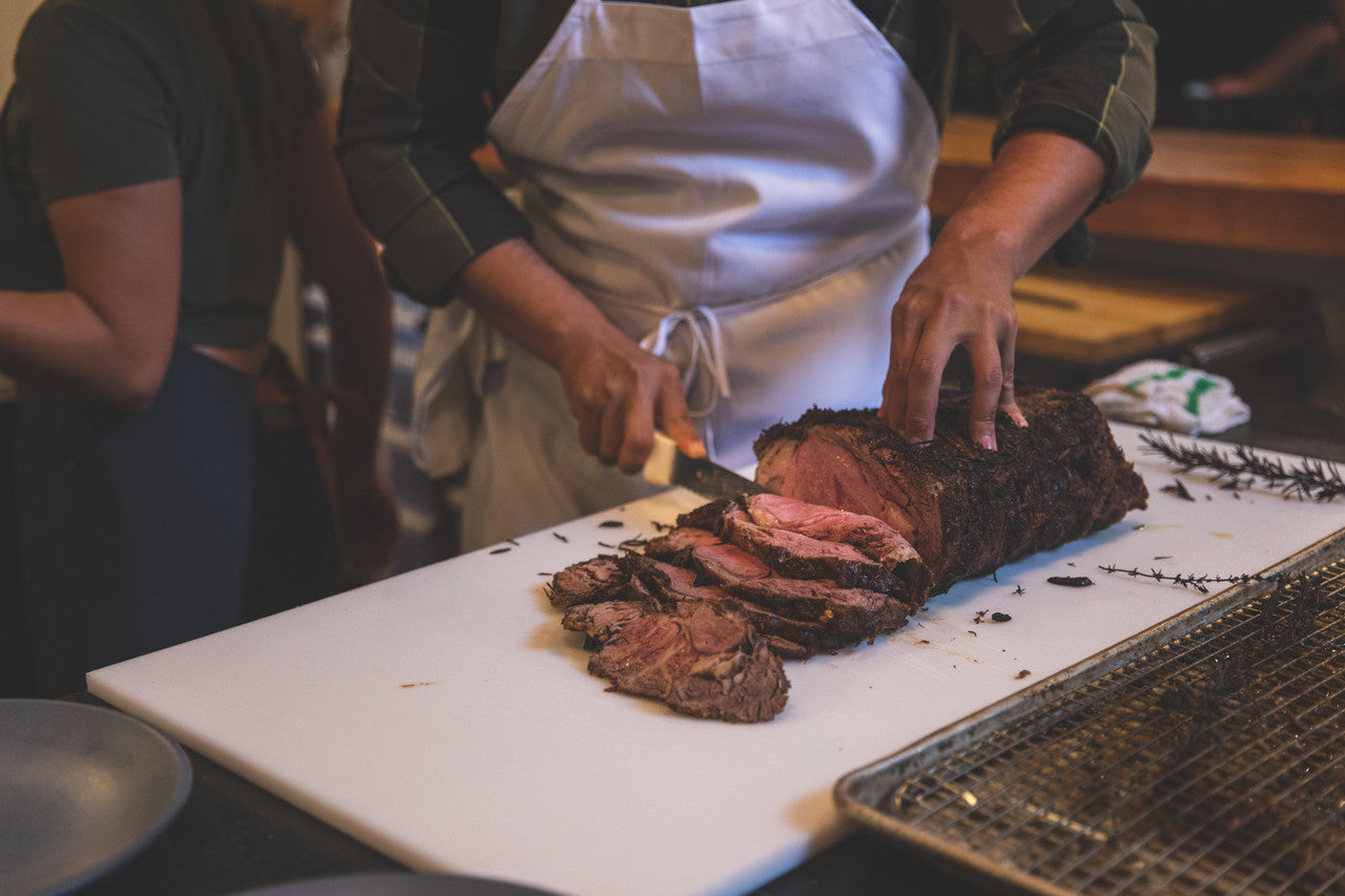 Dexter Sani-Safe Roast Slicing Knife, Scalloped, 12", White - S140-12SC-PCP