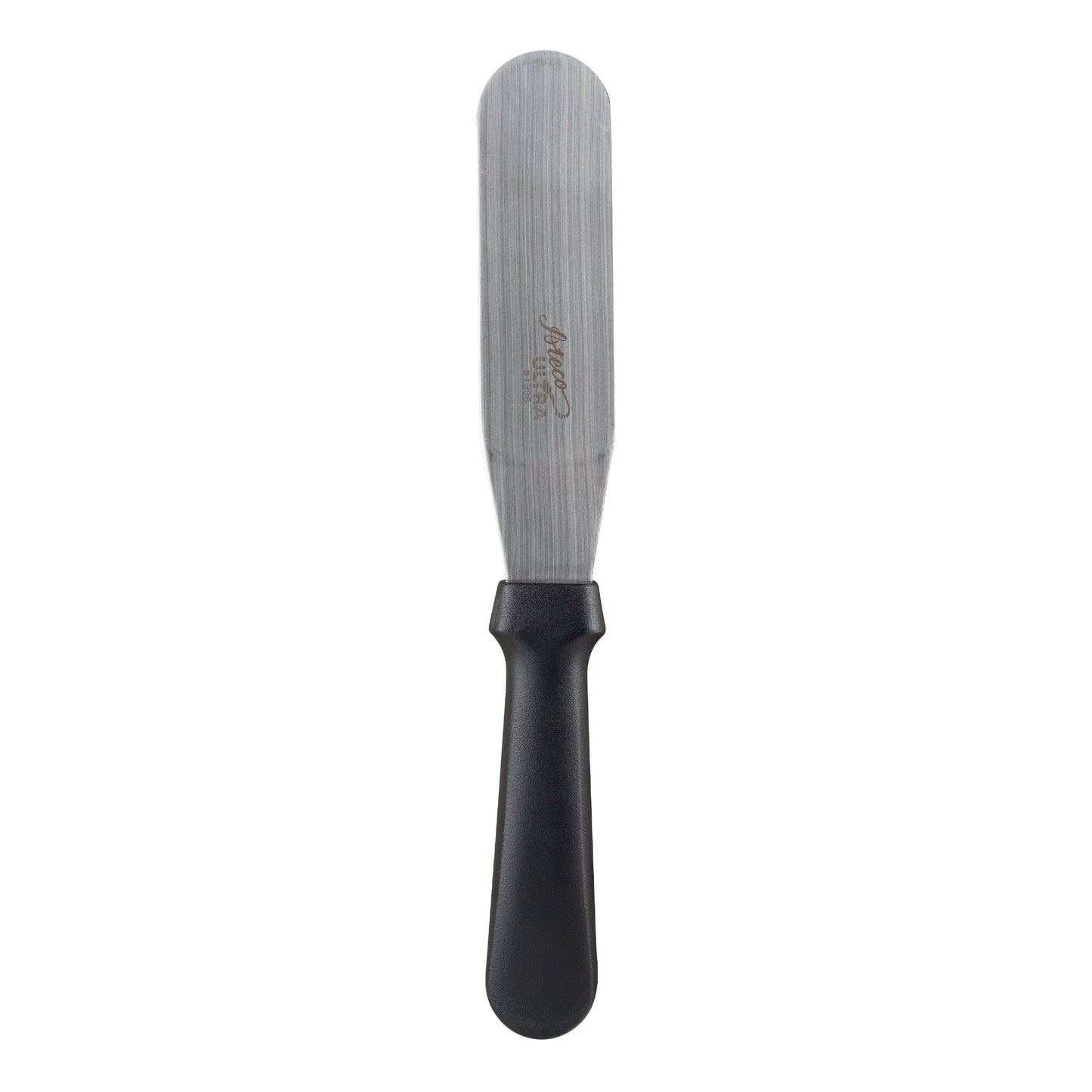 Spatule droite Ateco, 15 cm, manche en plastique noir - 1306