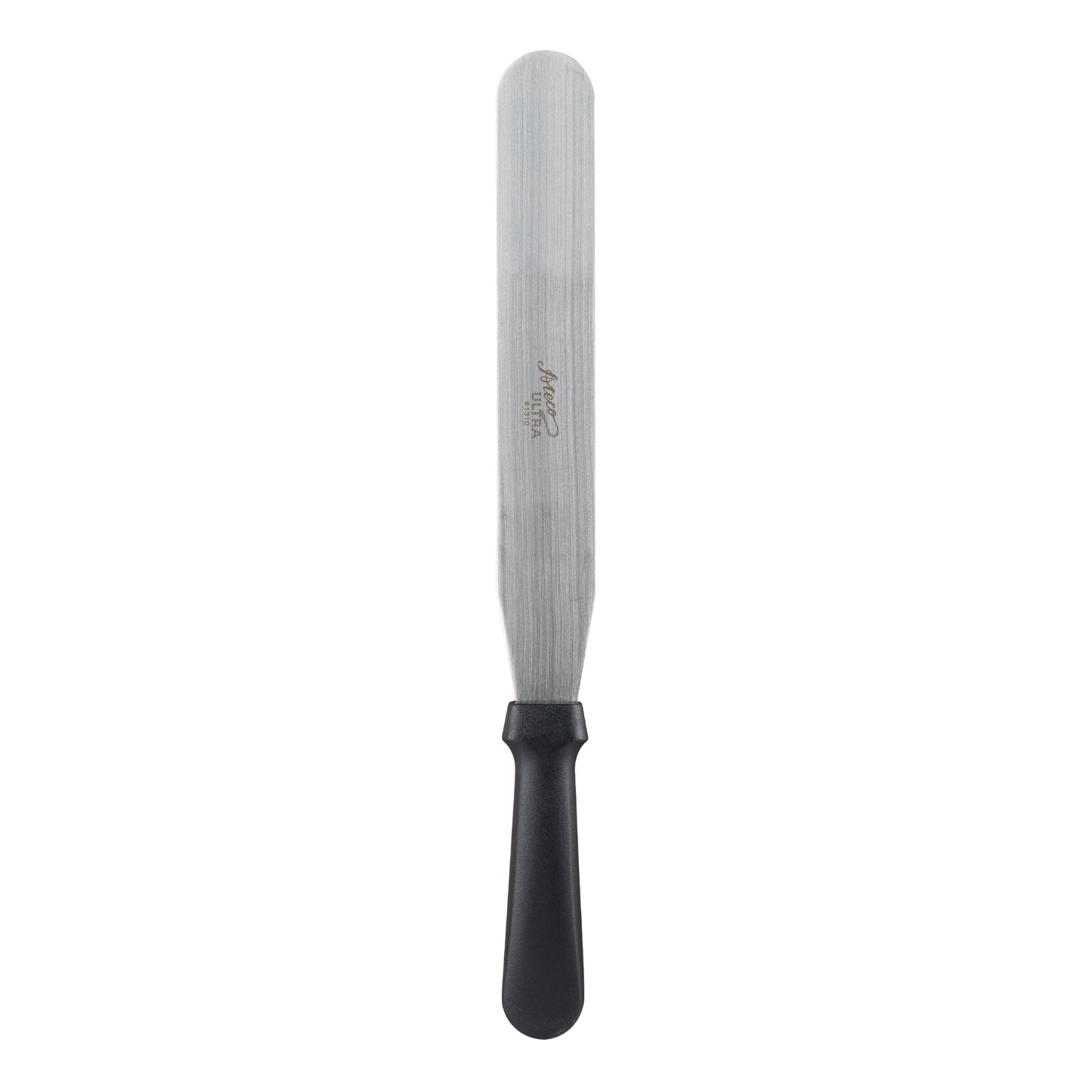 Spatule droite Ateco, 10", manche en plastique noir - 1310