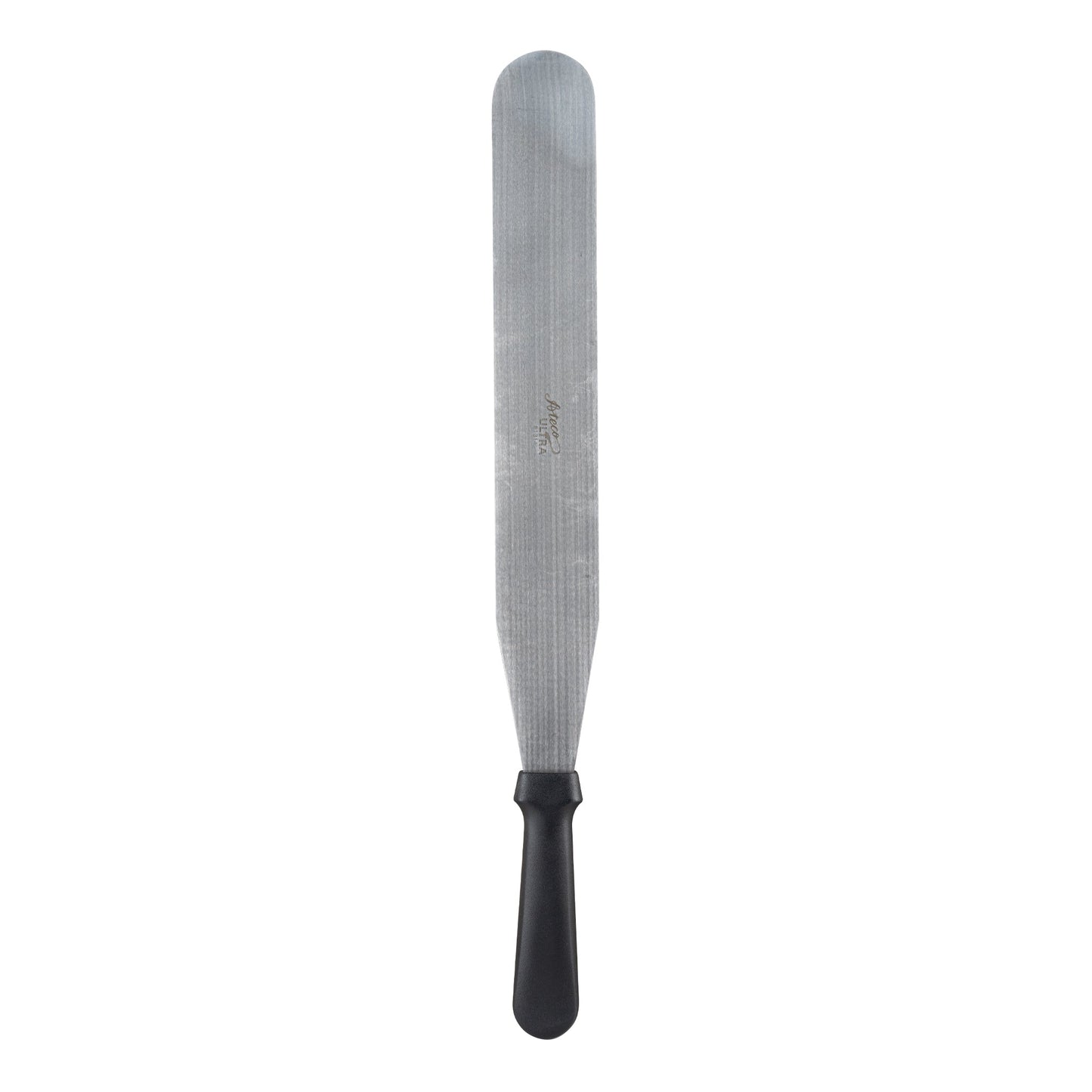 Spatule droite Ateco, 14", manche en plastique noir - 1314