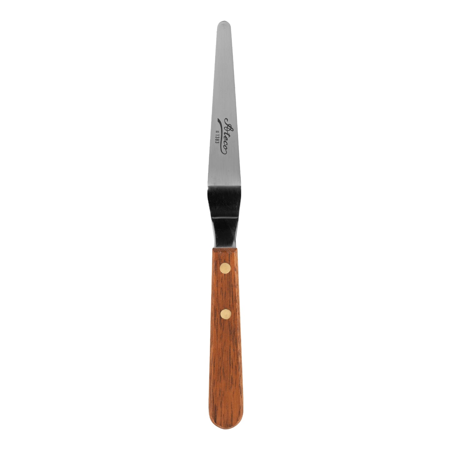 Ateco | Spatule coudée conique, Lame de 5", Manche en Bois