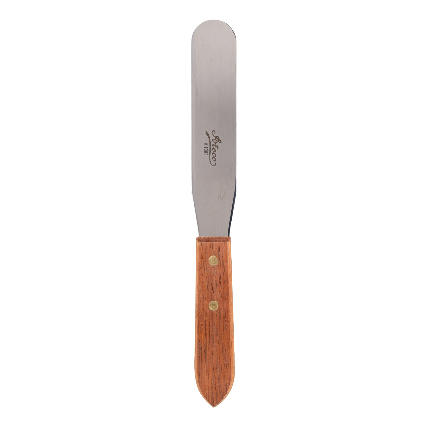Spatule droite Ateco, 15 cm, manche en bois - 1386
