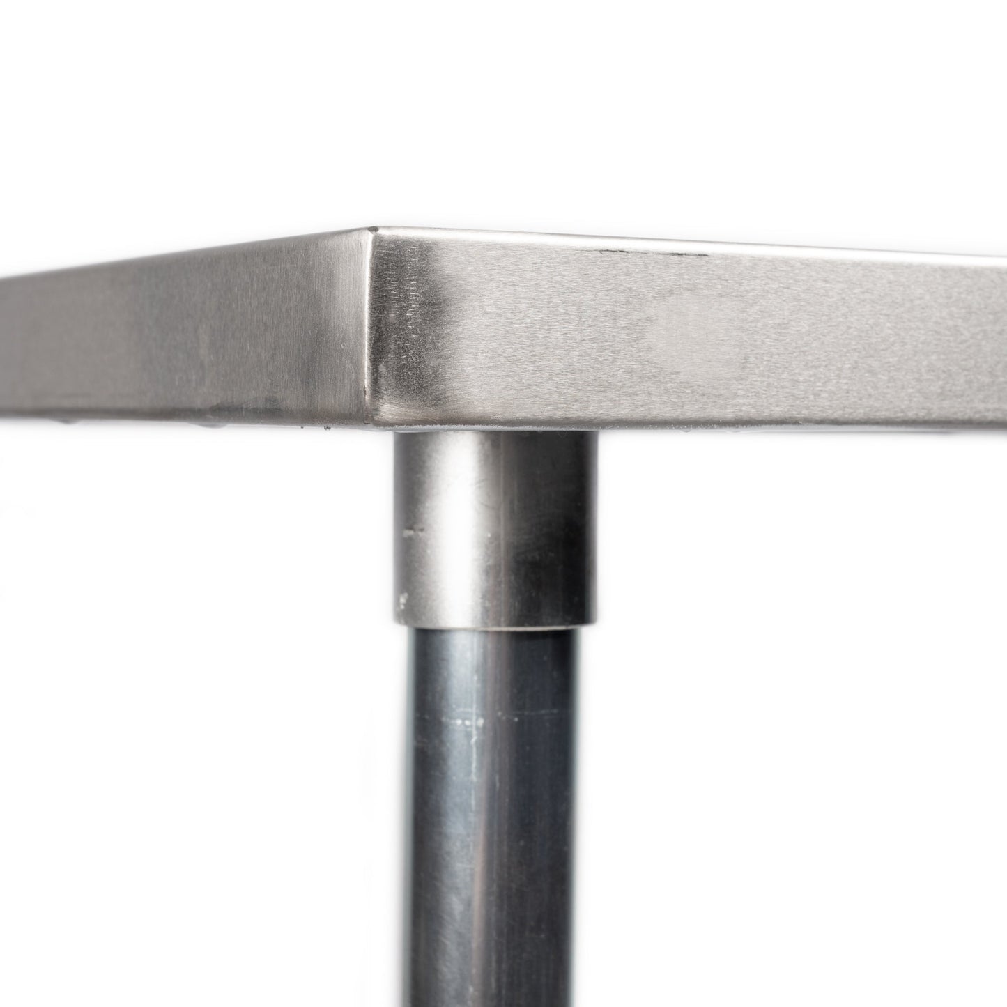 Tarrison | Table de travail avec tablette inférieure, pieds de balle réglables, 24 x 60 po, acier inoxydable