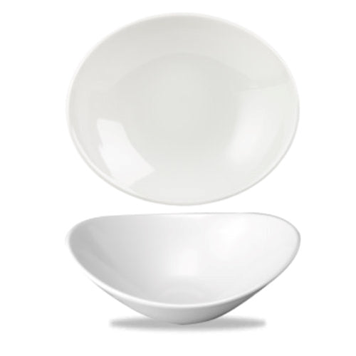 Churchill Orbit Oval Coupe Bowl, 10", White (12-pack) - WHOB101