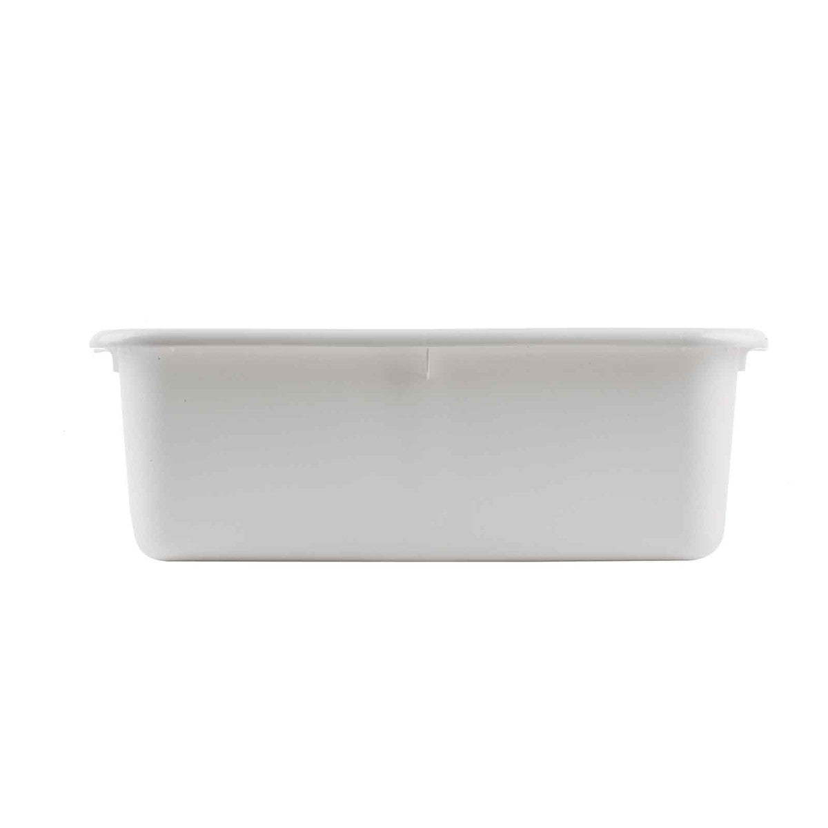 TableCraft Bus Bin, 21.5" x 15.75" x 7", White - 1537W
