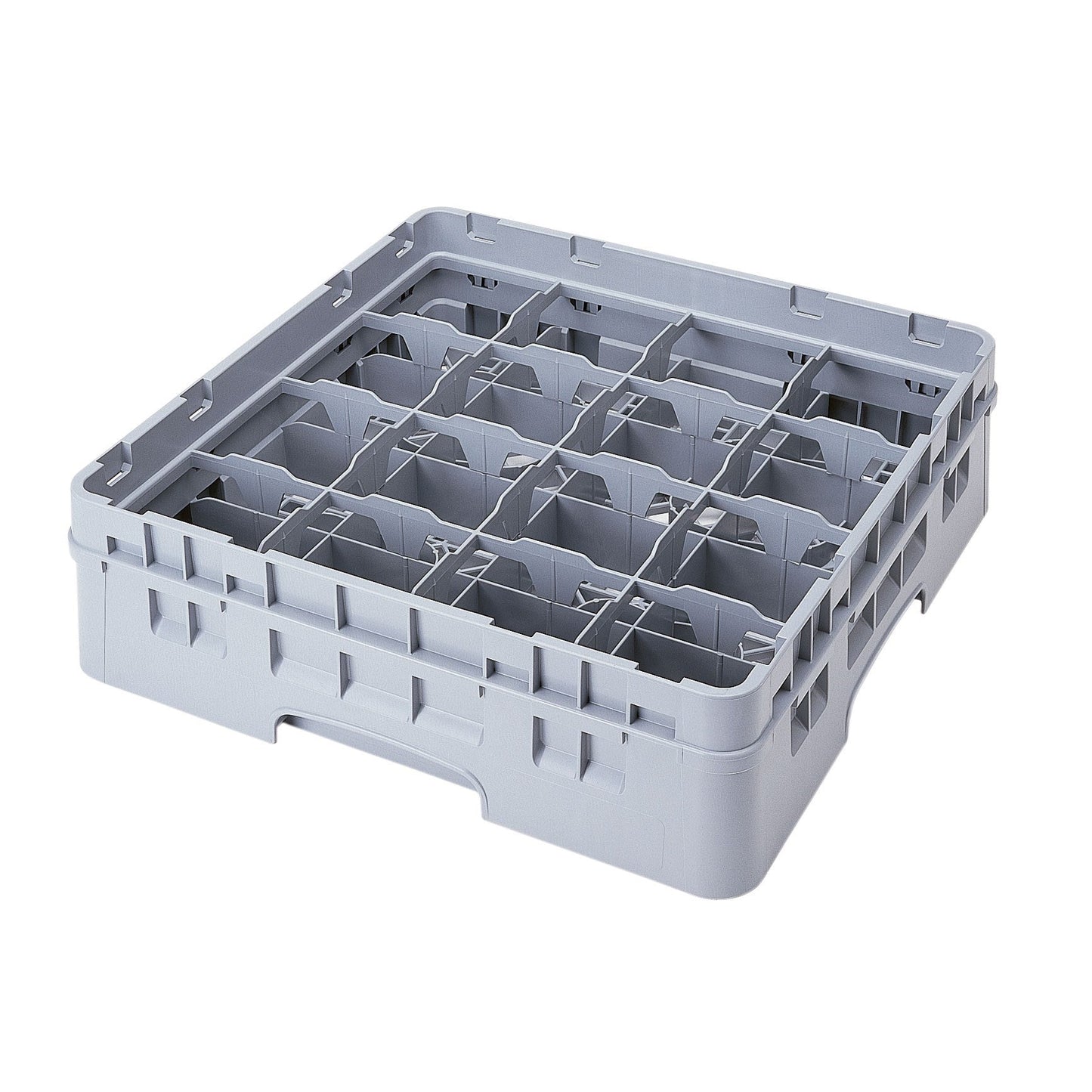 Cambro | Casier pour tasse Camrack, 16 compartiments, 4 1/4" de hauteur, gris