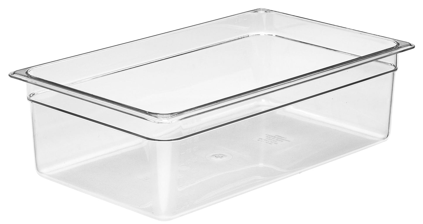 Cambro | Bac gastronome Camwear de pleine grandeur, 6" de profondeur, transparent