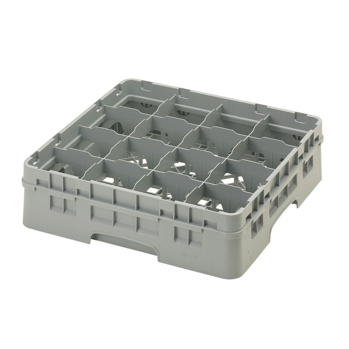 Cambro Camrack Glass Rack, 16 Compartment, 4 1/2" Height, Grey - 16S418151