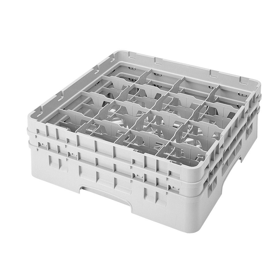 Cambro Camrack Glass Rack, 16 Compartment, 5 1/4" Height, Grey - 16S434151