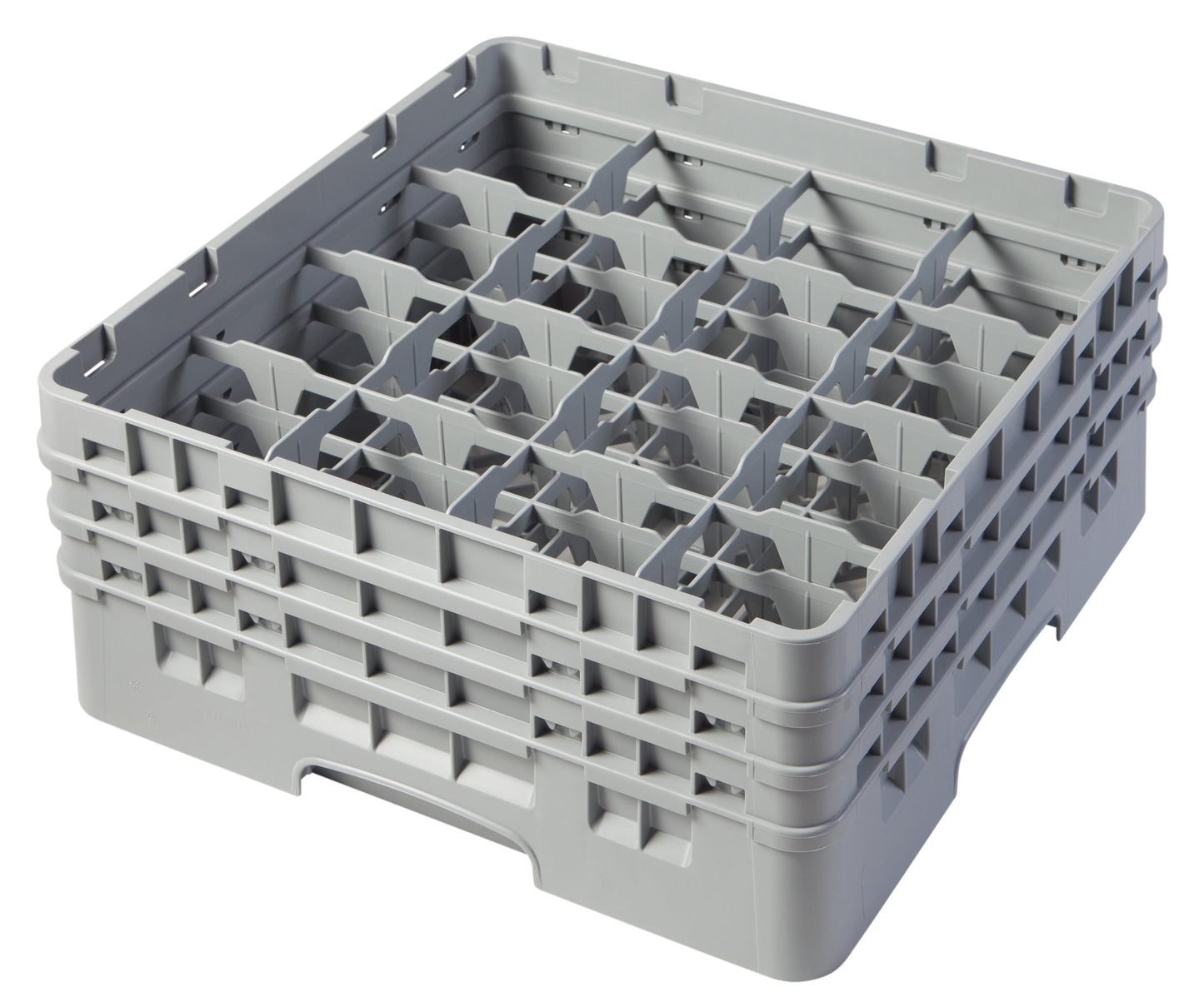 Cambro Camrack Glass Rack, 16 Compartment, 6 7/8" Height, Grey - 16S638151