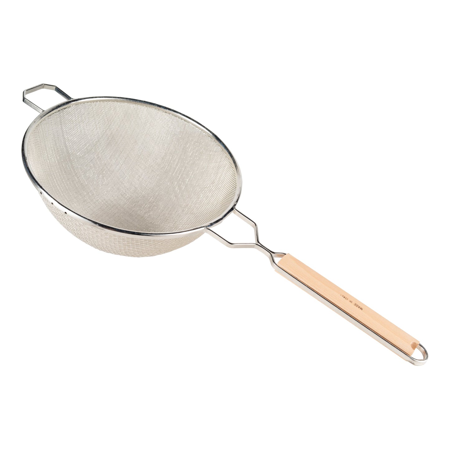 Vollrath Double Fine Mesh Strainer, 10.25", Wood Handle, FINAL SALE - 47193