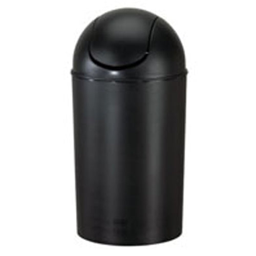Umbra Swing Top Garbage Container, 10 Gal, Black - 086711-040
