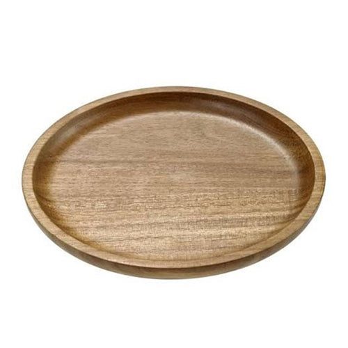 Leone Round Piatto Dish, 7.87" Diameter, Acacia - S5014