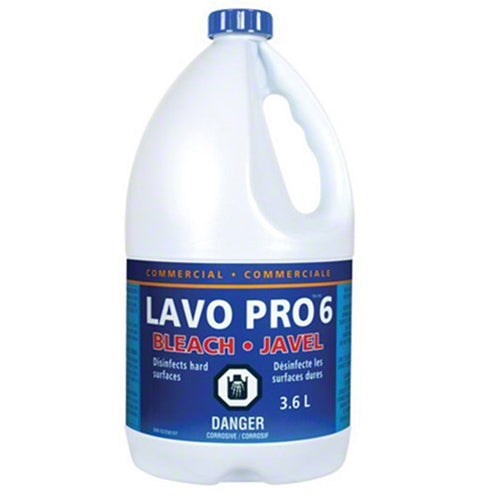MDS Lavo Pro 6 Chlorine Bleach, 6% Solution, 3.6 L (6-pack) - LAV-044014