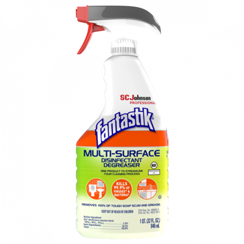 SC Johnson Fantastik Pro All Purpose Disinfectant Degreaser, Trigger Spray Bottle, 946 mL - SCJ-62913000789
