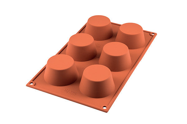 Silikomart Muffin Molds, 3.38 oz, Red Silicone - SF023