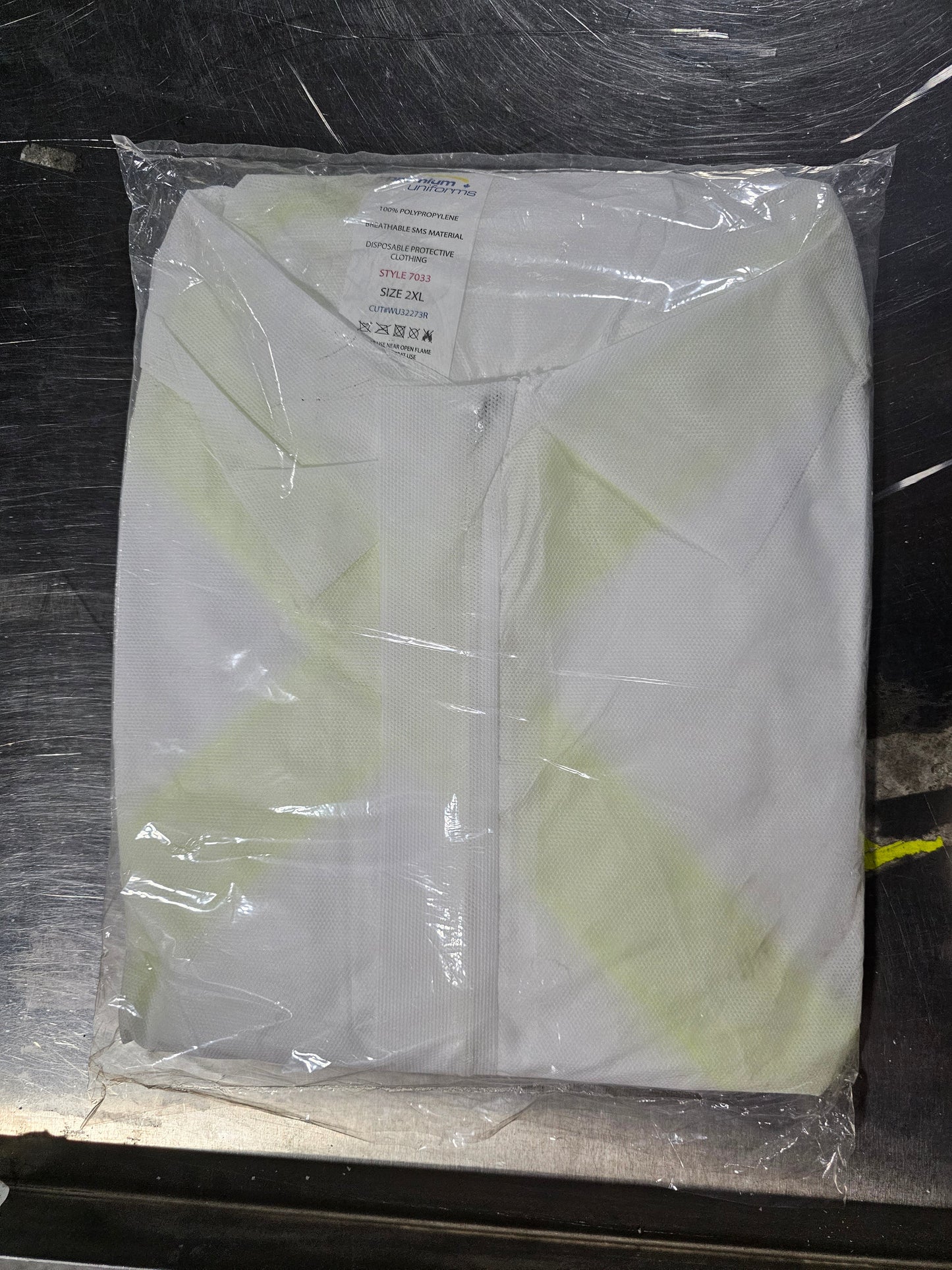 Premium Uniforms Disposable Coverall, No Hood, 2XLarge,White Polypropylene, FINAL SALE - COVERALLS/XXLG