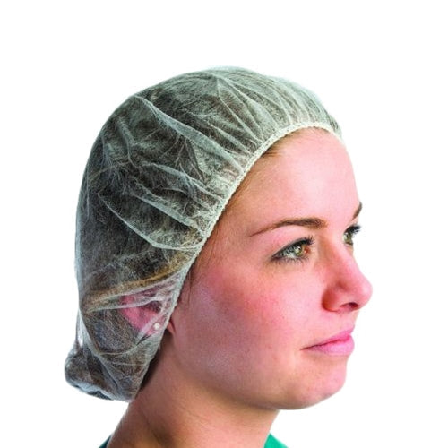 Superior Glove Hairnet, Bouffant Style, 21", White - HNPPW