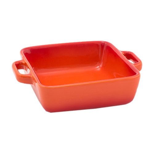 Front of the House Kiln Ovenware Square Dish, 14 oz, Orange (12-pack) - DBO138ORC23
