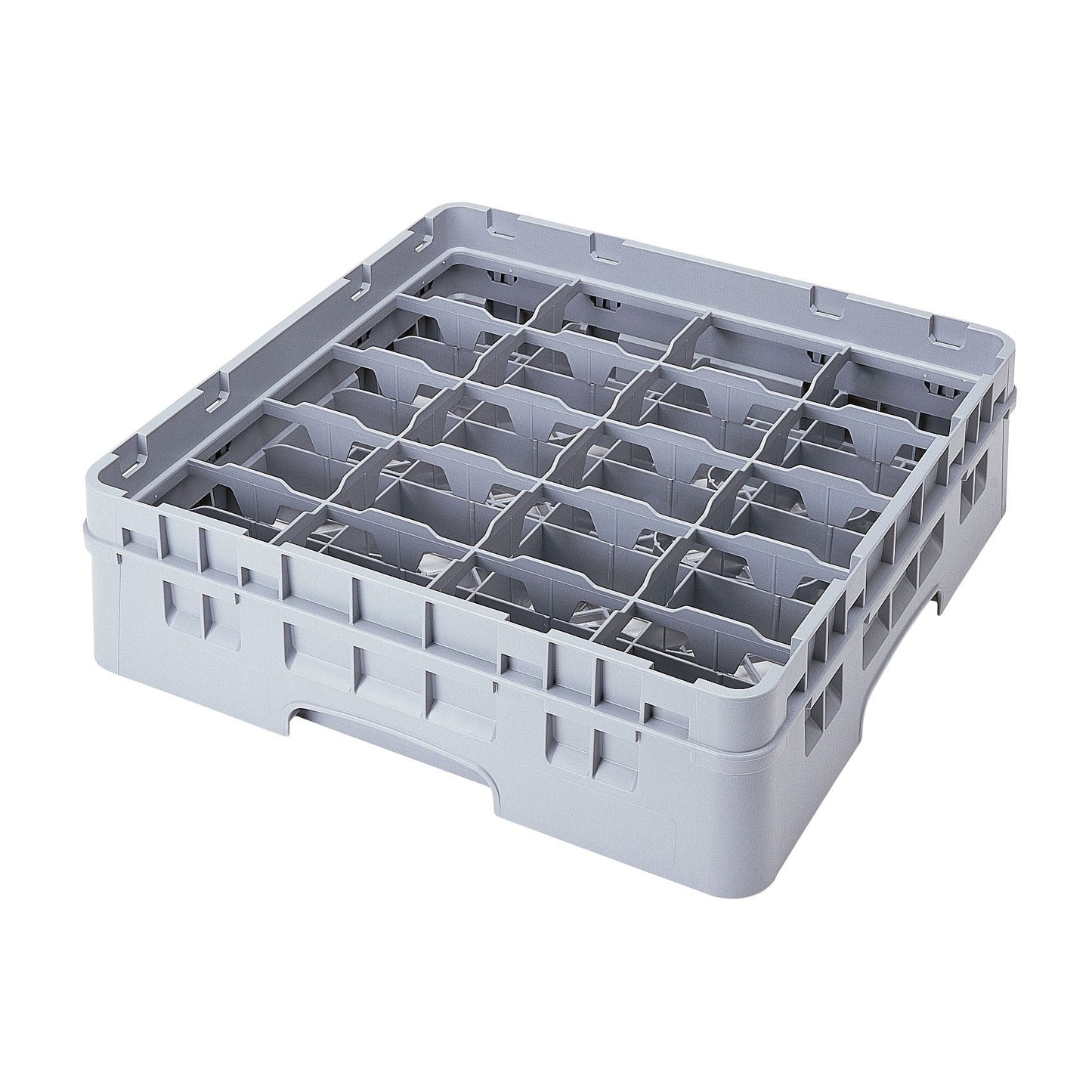Cambro | Casier pour tasse Camrack, 20 compartiments, 4 1/4" de hauteur, gris