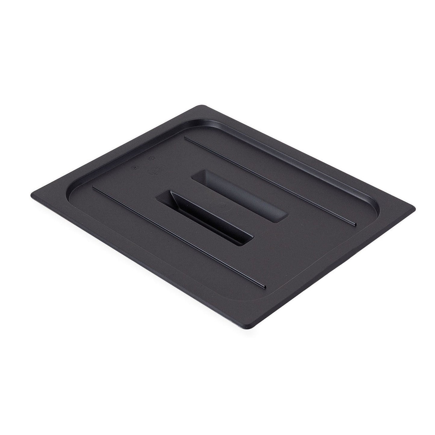 Cambro Camwear Food Pan Cover w/Handle, Half Size, Black - 20CWCH110