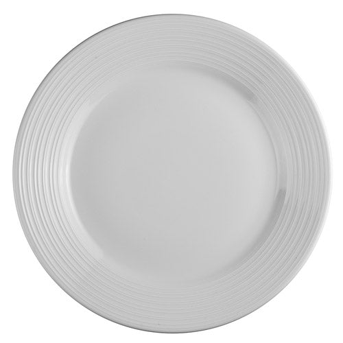 Steelite | Assiette à rebord large Belisa en porcelaine royale, 10 5/8 po, blanc (paquet de 12)
