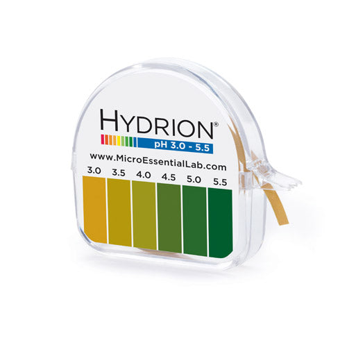 Micro Essential Laboratory | Rouleau de papier test de pH Hydrion 325, ph 3,0-5,5