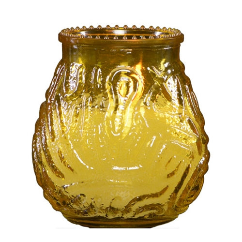 LeoLight | Bougie en cire Venetian Lowboy, verre, ambre (paquet de 15)