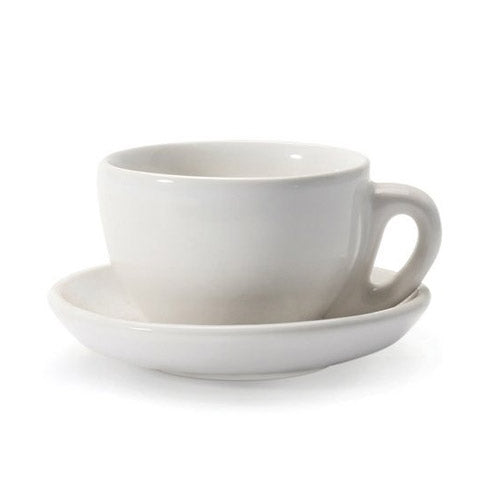 Danesco | Ensemble de tasses et de soucoupes à cappuccino, 5 oz, blanc
