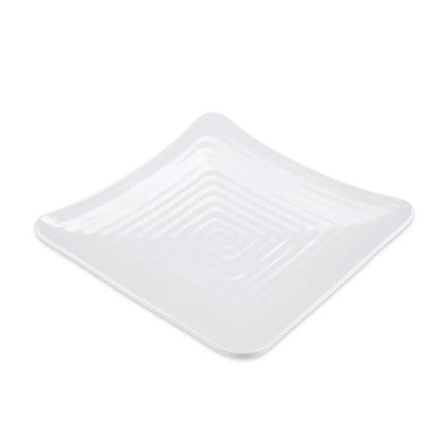 G.E.T. | Assiette carrée Milano, 8,75 po, mélamine blanche (paquet de 12)