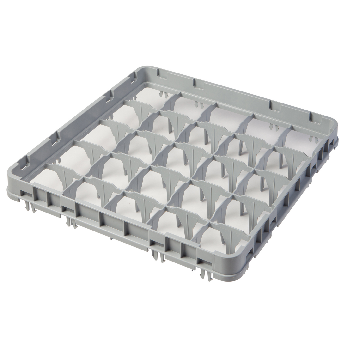Cambro | Extension de casier pour verre Camrack, 25 compartiments, pleine grandeur, pleine profondeur, gris