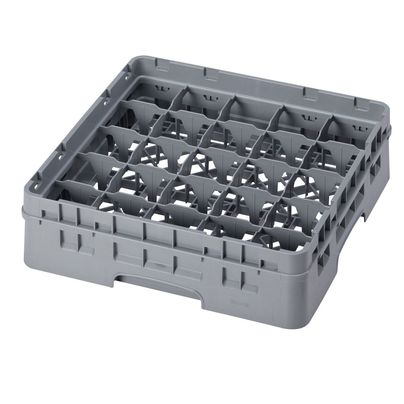 Cambro Camrack Glass Rack, 25 Compartment, 3 5/8" Height, Grey - 25S318151