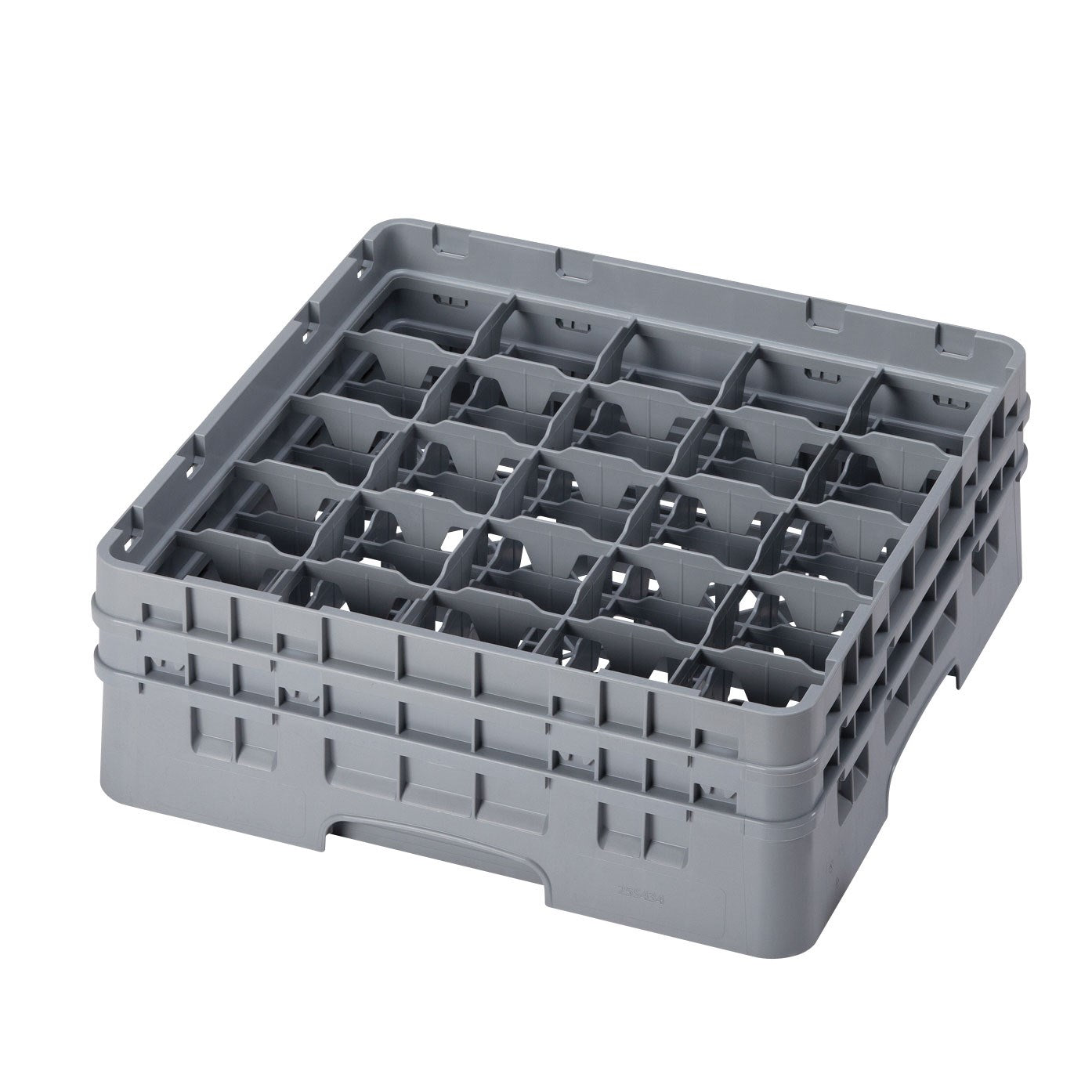 Cambro Camrack Glass Rack, 25 Compartment, 5 1/4" Height, Grey - 25S434151
