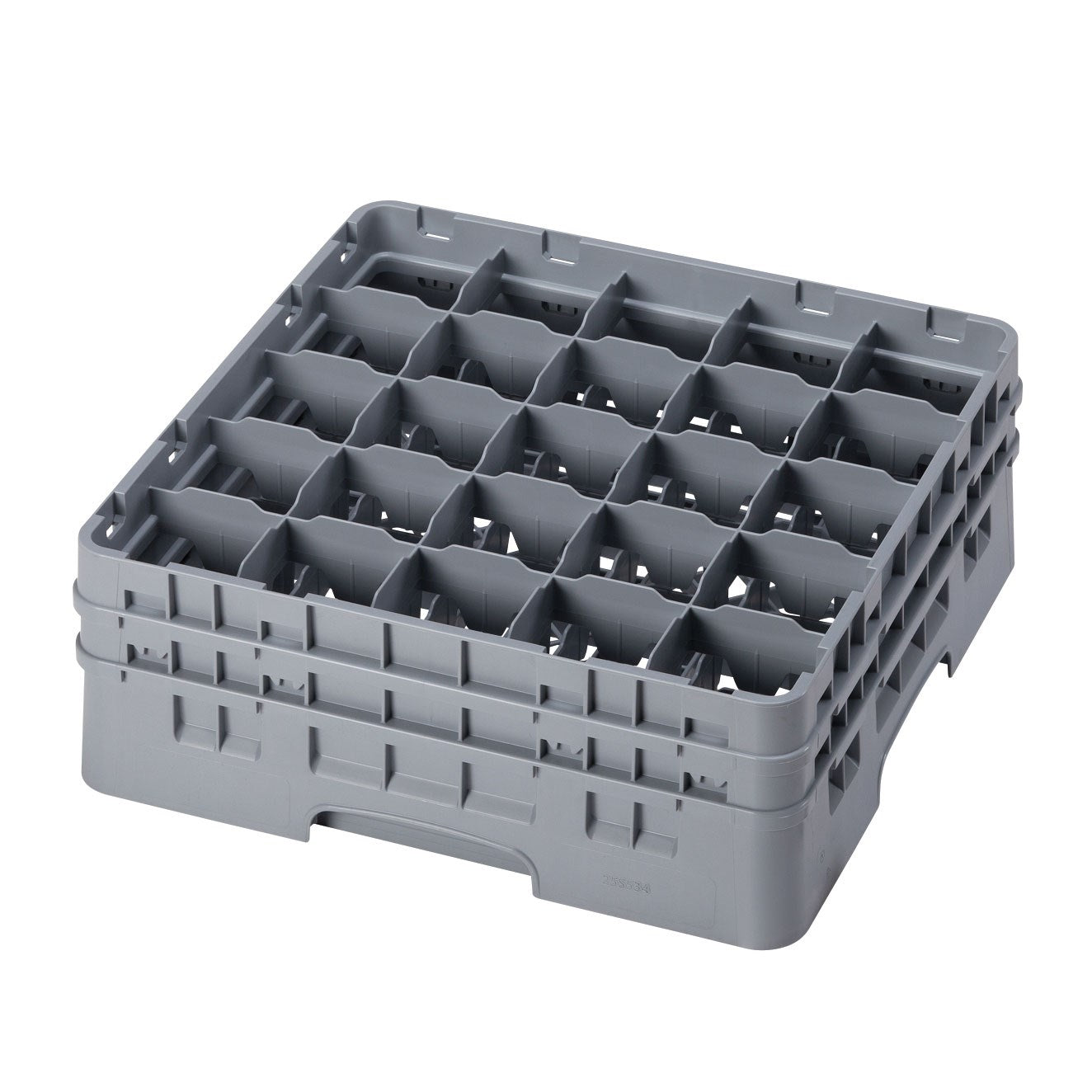 Cambro Camrack Glass Rack, 25 Compartment, 6 1/8" Height, Grey - 25S534151