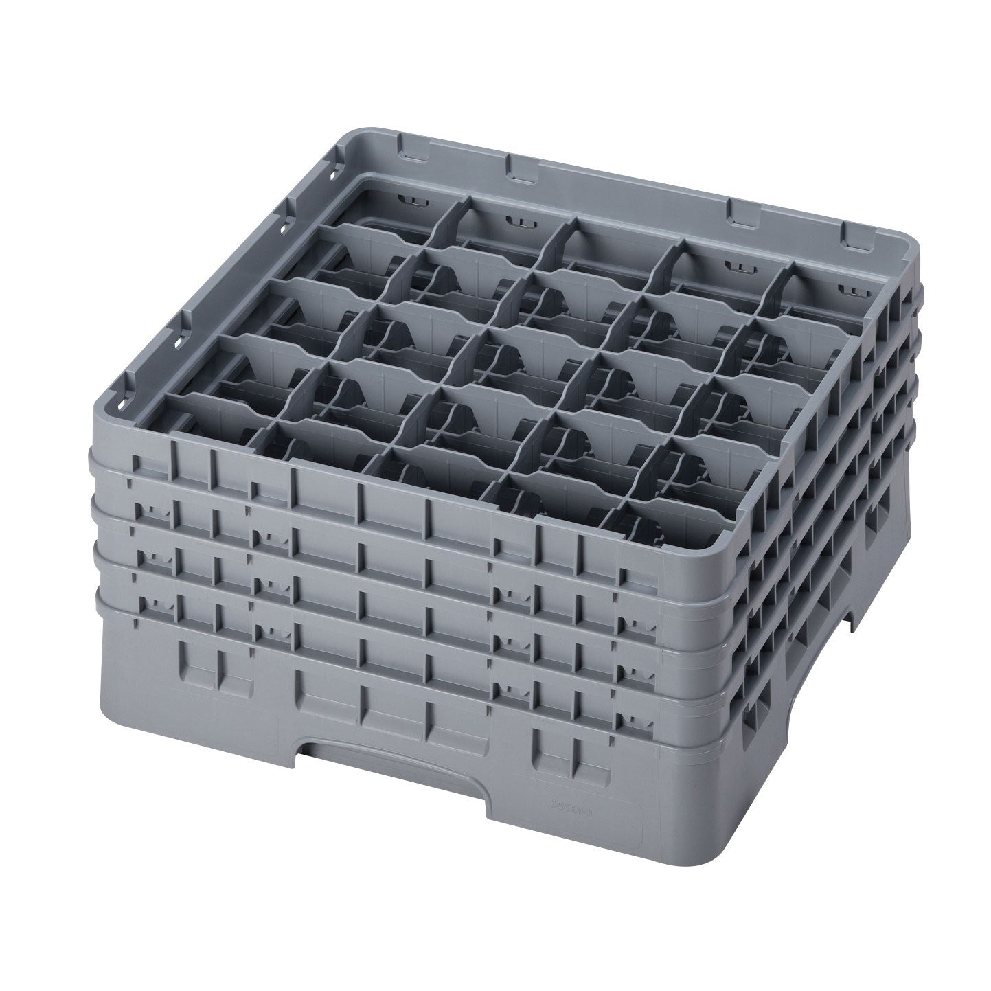 Cambro Camrack Glass Rack, 25 Compartment, 8 1/2" Height, Grey - 25S800151