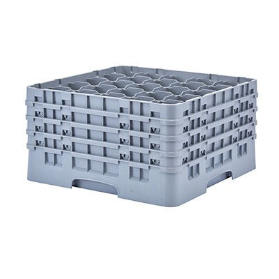 Cambro Camrack Glass Rack, 25 Compartment, 9 3/8" Height, Grey - 25S900151