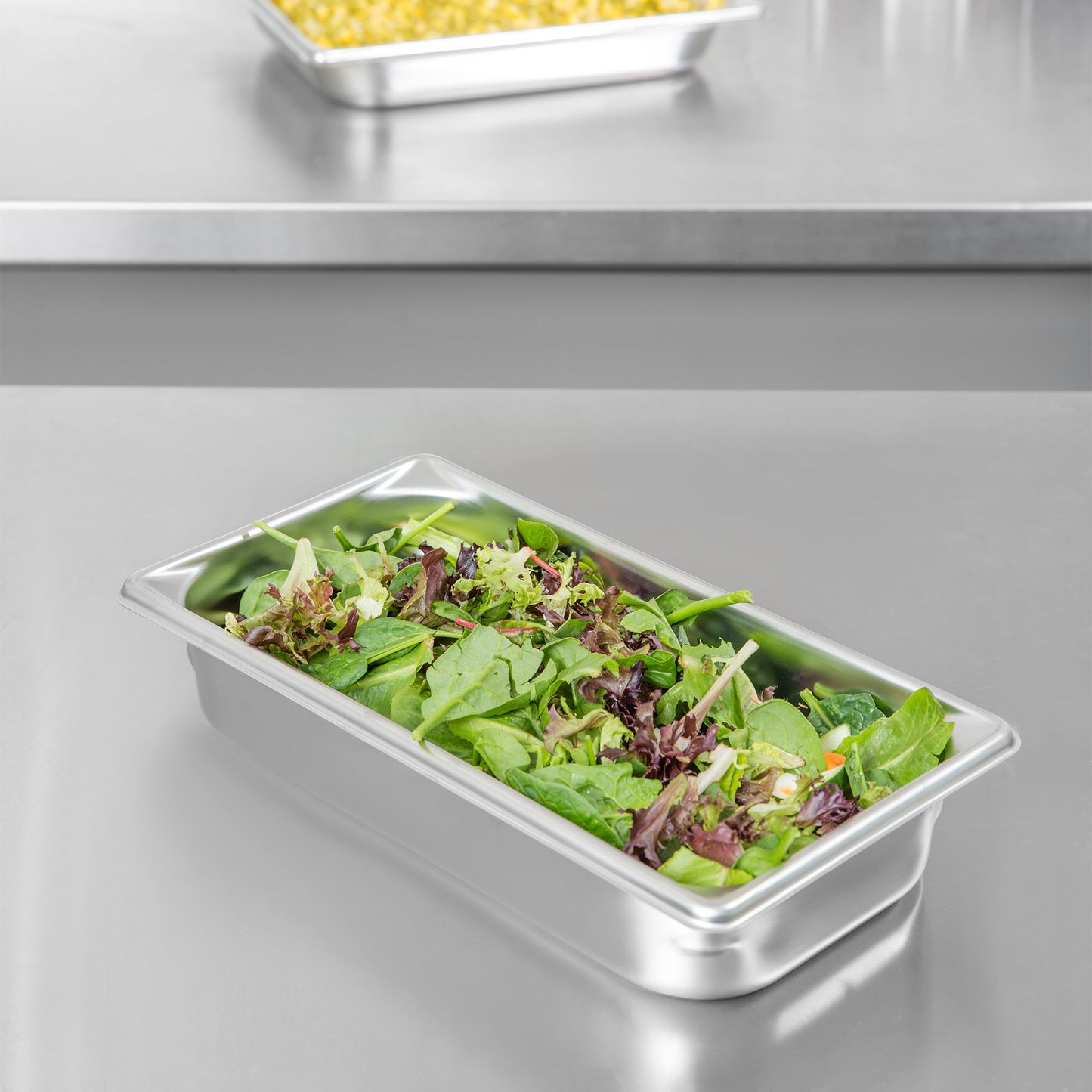 Vollrath | Moule à aliments Super Pan V 1/3, 2,5 po de profondeur, acier inoxydable de calibre 22