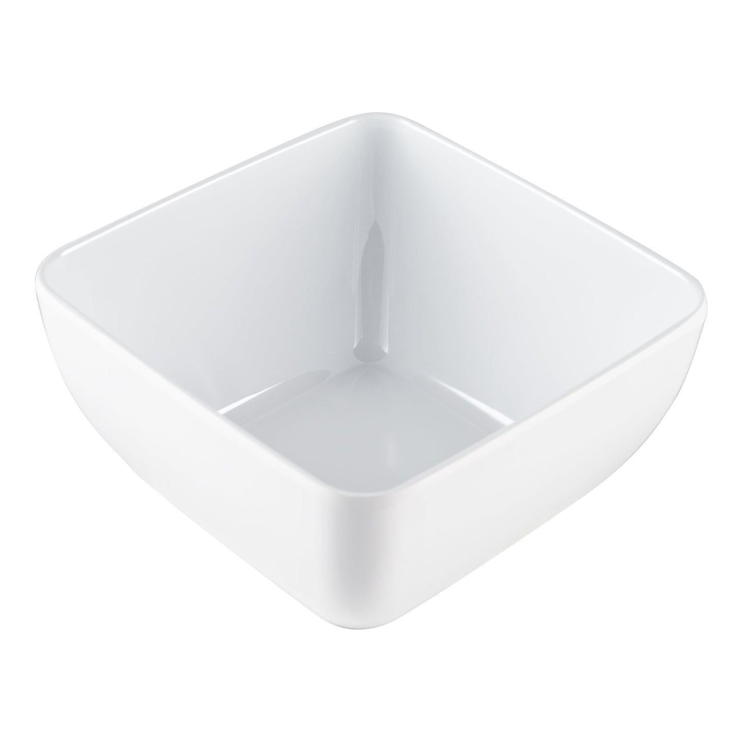 TableArt Square Bowl, White Plastic, 30 oz, FINAL SALE - 9348