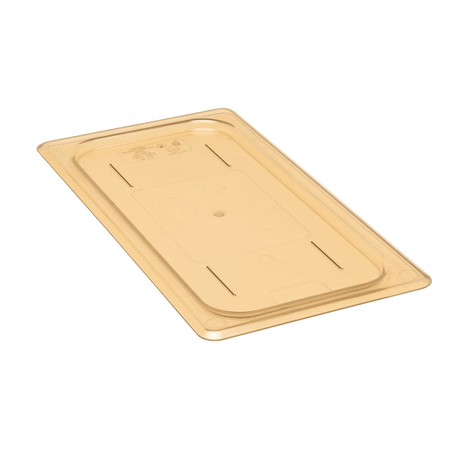 Cambro High Heat Food Pan Cover, Flat, 1/3 Size, Amber - 30HPC150