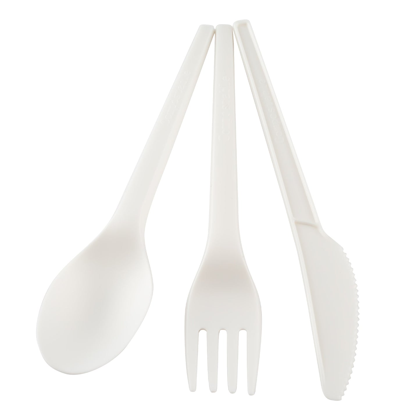 Eco Guardian Compostable Wrapped Cutlery Set, White CPLA (250-pack) - EG-CPLA-CS6.5