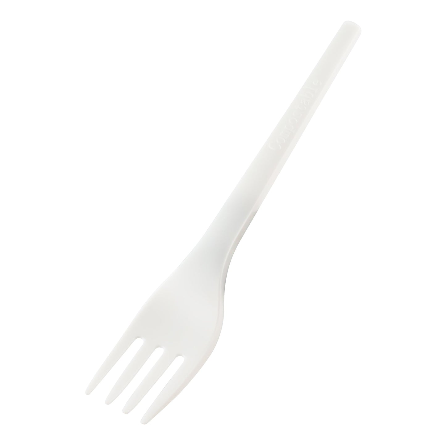 Eco Guardian Compostable Wrapped Fork, 6.5", White CPLA (750-pack) - EG-CPLA-IWF6.5